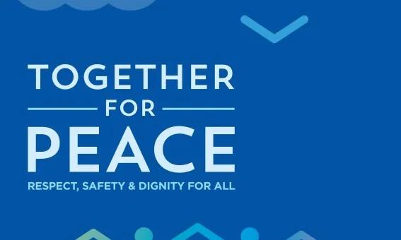 Imatge gràfica de la campanya Together for Peace.