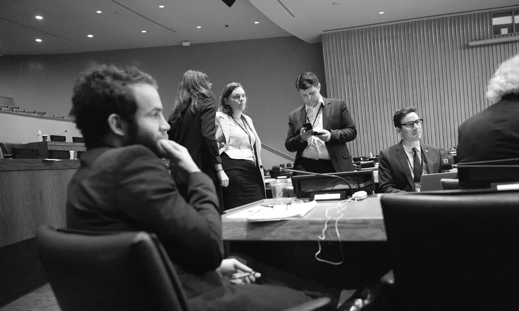 Membres de l'ICAN a l'Assemblea General de les Nacions Unides.
