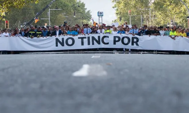 Manifestació atemptats Barcelona