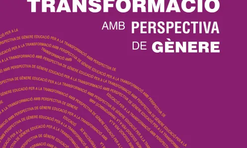 Portada del catàleg " Educació per a la transformació amb perspectiva de gènere"