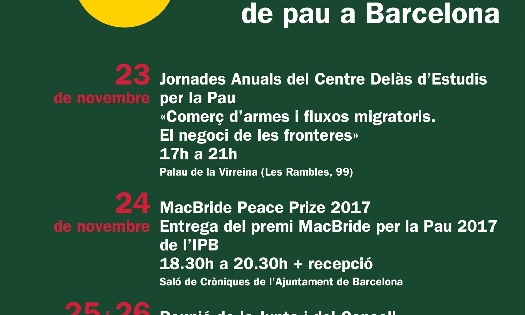 Cartell del "4 Days 4 Peace".