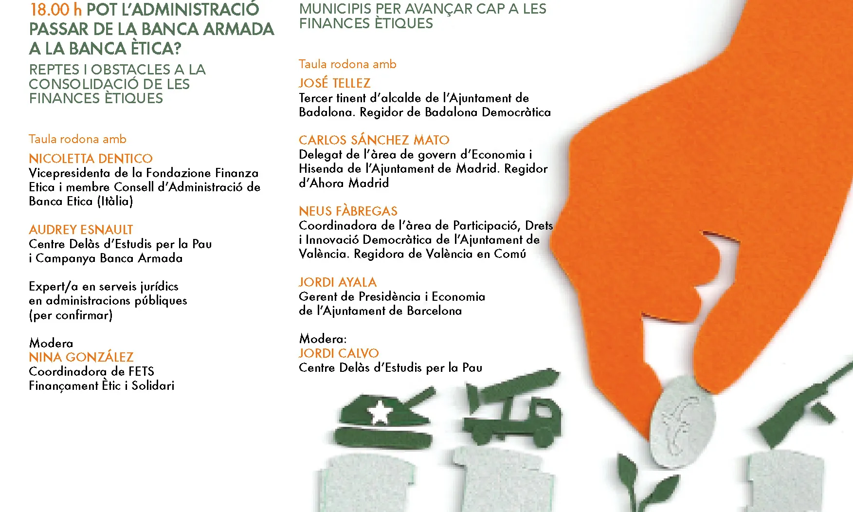 Jornada sobre la introducció de les finances ètiques en les institucions
