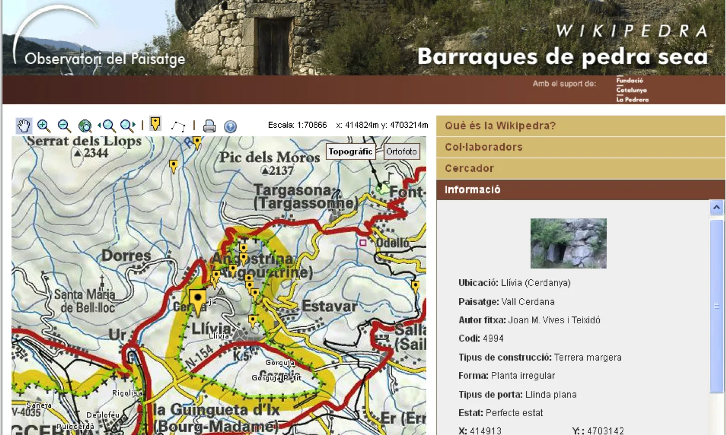 Wikipedra és un espai web 2.0 sobre construccions de pedra seca 