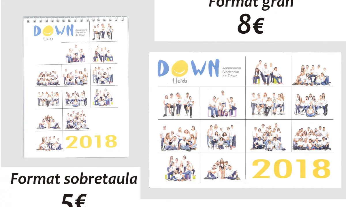 Els calendaris que Down Lleida ja ha posat a la venda