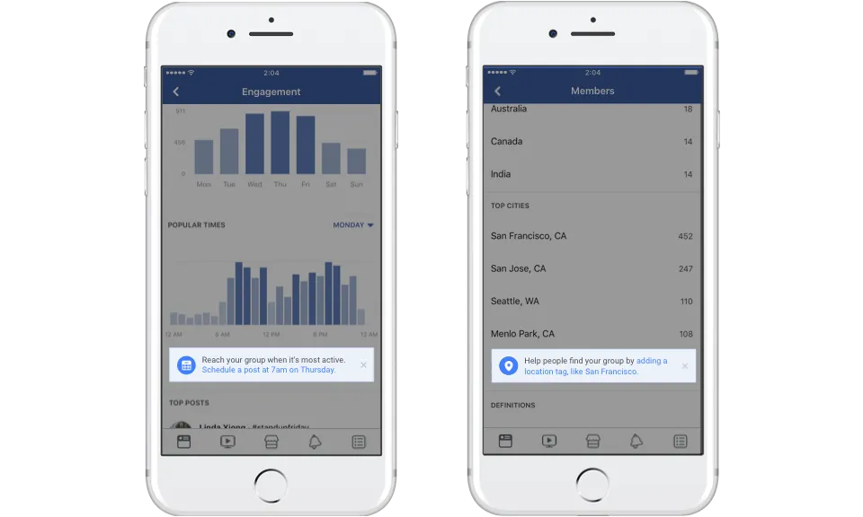 Estadístiques de Facebook Groups