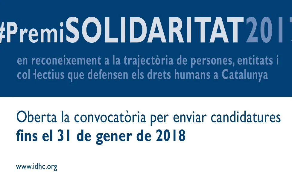 Premi Solidaritat 2017