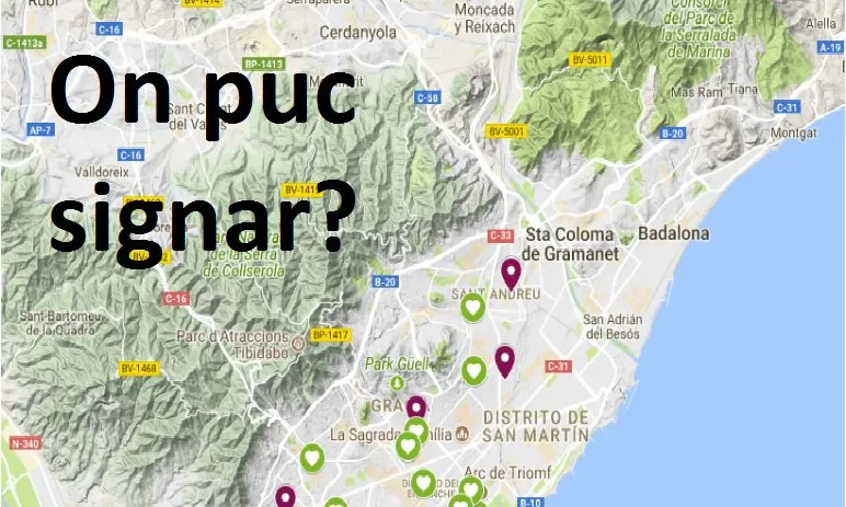 El mapa recull els punts on poden signar la sol·licitud 