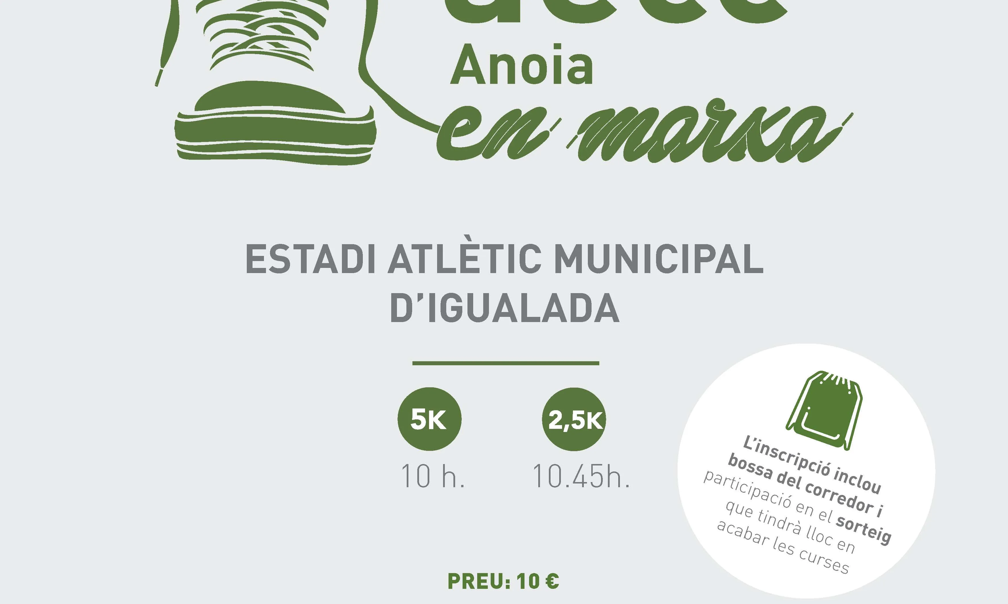 Cartell de la I Cursa ‘AECC Anoia en marxa’