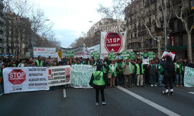 Manifestació de la PAH a Barcelona