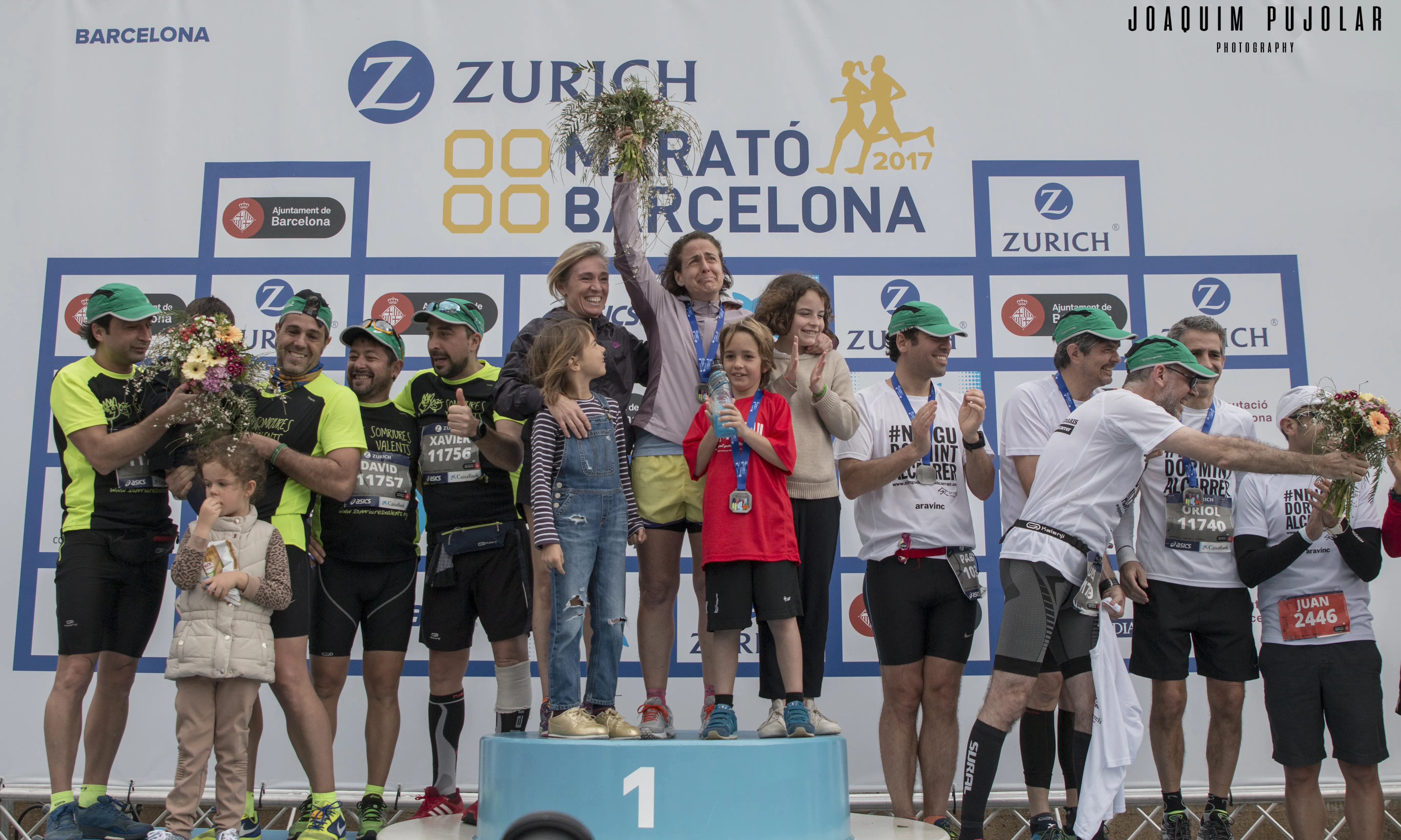 Podi solidari de la marató de l'any passat.