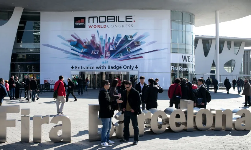 Entrada al Mobile World Congress.