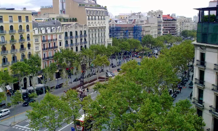 El Passeig de Gràcia, espai on va tenir lloc la manifestació a favor de l'accessibilitat.