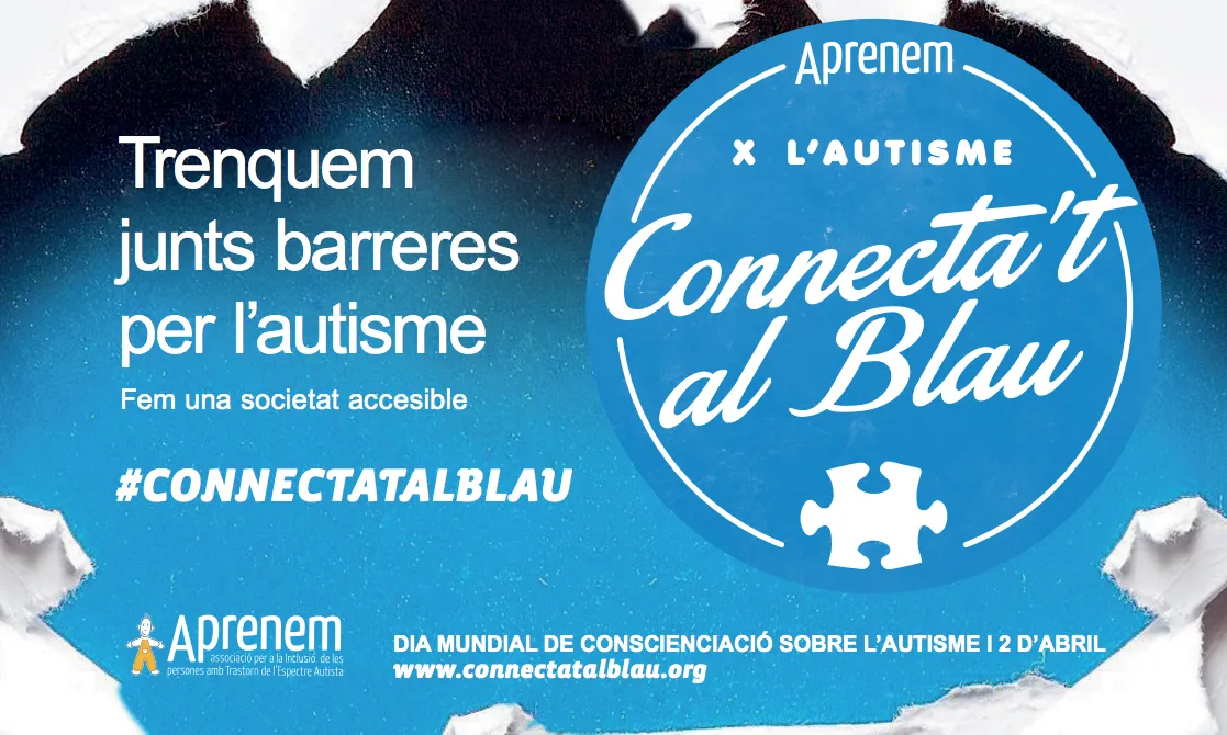 Pòster de la festa 'Connecta't al blau'.