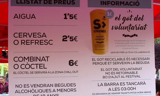 El 'Got del Voluntariat' es tornarà a posar a la venda a les barres del festival.