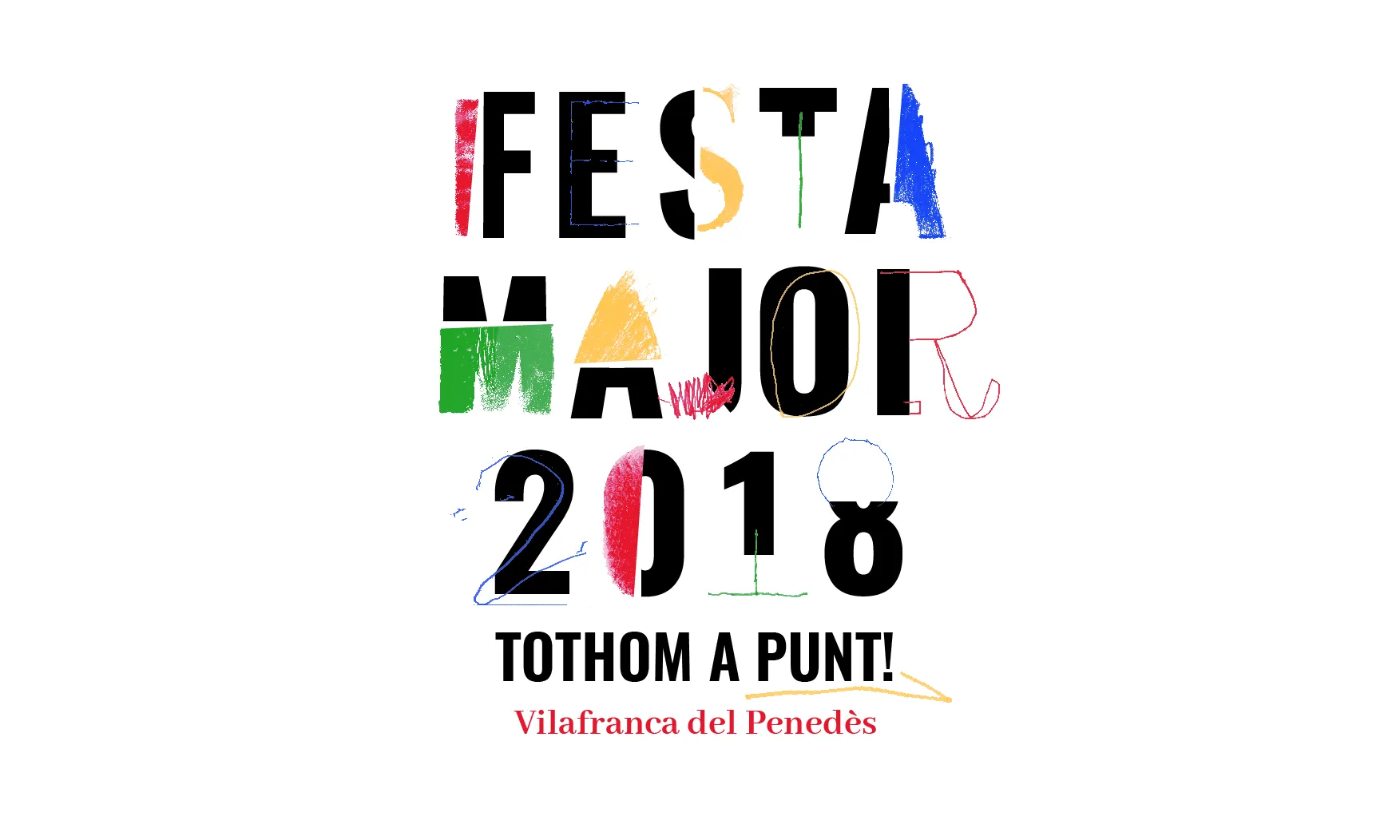 El logotip de la festa major de Vilafranca 2018 és fruit d'un procés de concreació entre persones usuàries de l'Espiga i l'equip de disseny de Giny Comunicació