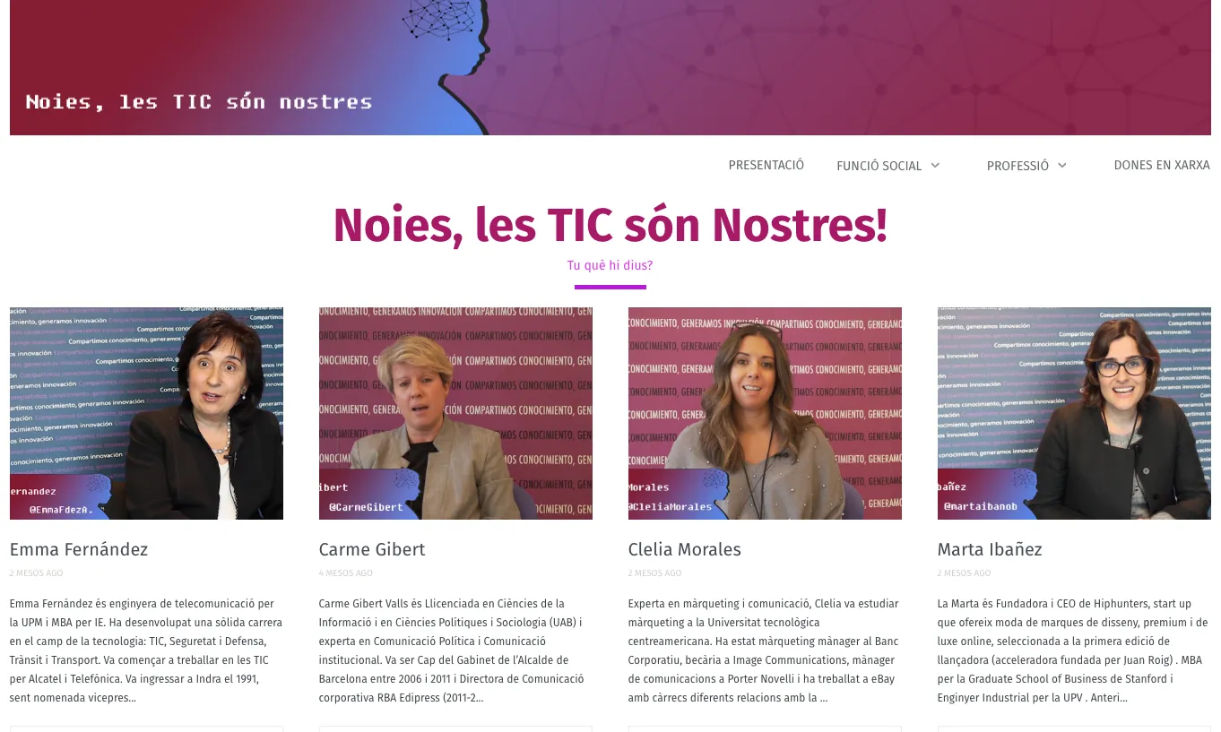 Dones en Xarxa ha llançat el porta 'Noies, les TIC són nostres!'