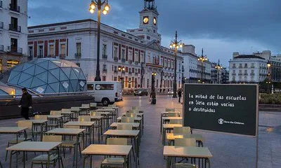 Save the Children a la Plaça Sol de Madrid 