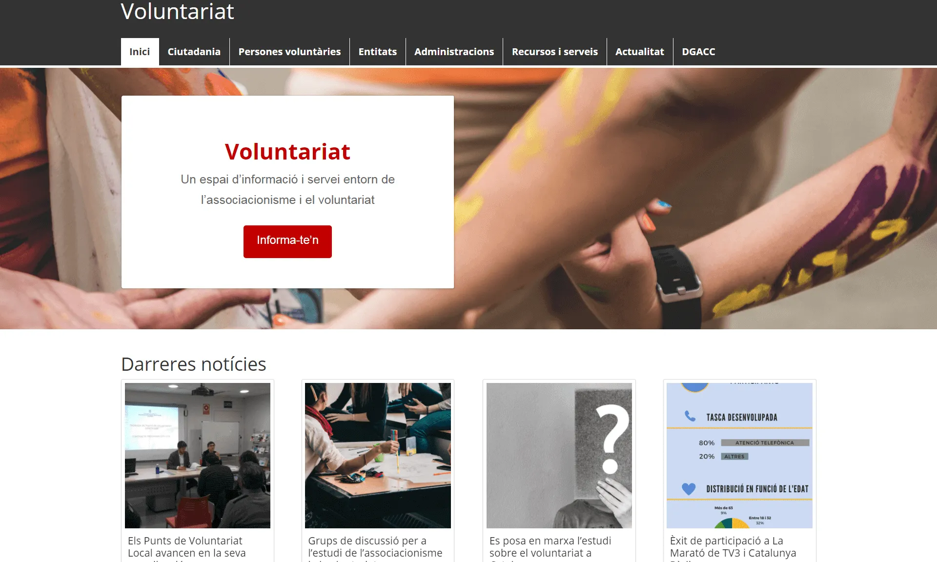 Captua pantall nova web voluntariat