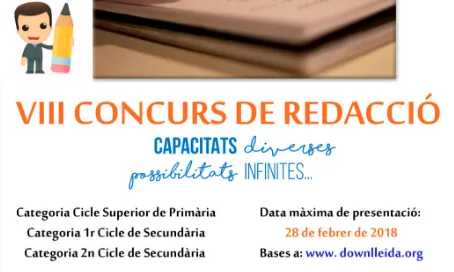 Cartell del 8è Concurs de Redacció Ciutadà XXI.