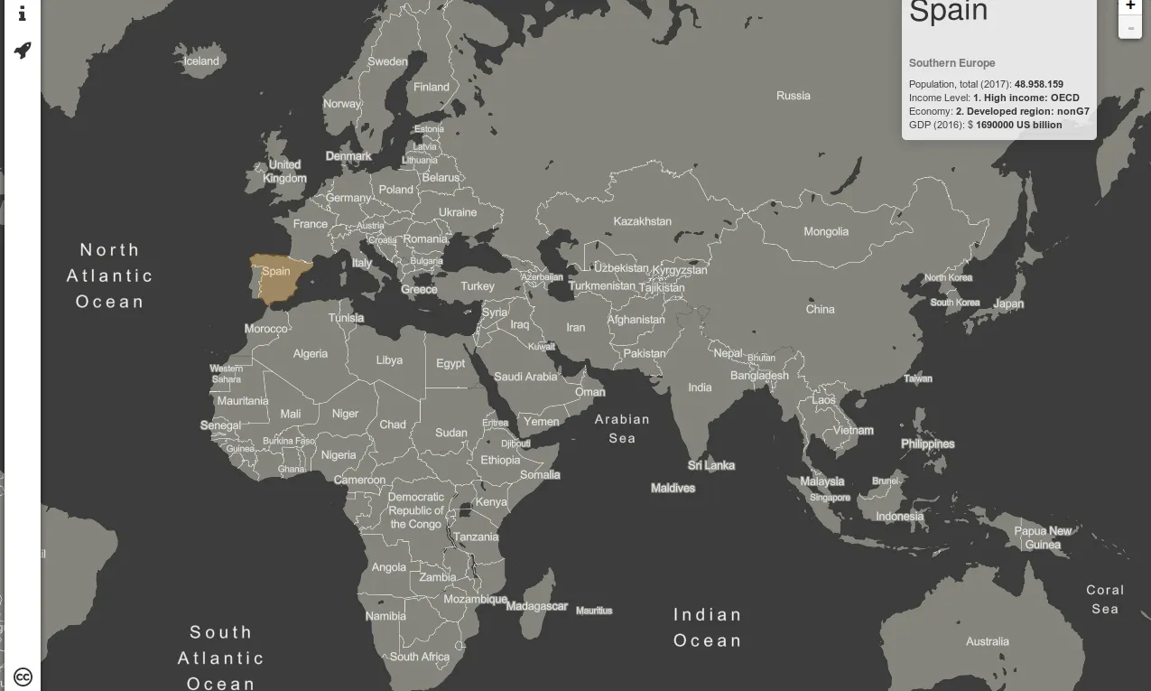 El mapa dona accés a dades obertes i sempre actualitzades