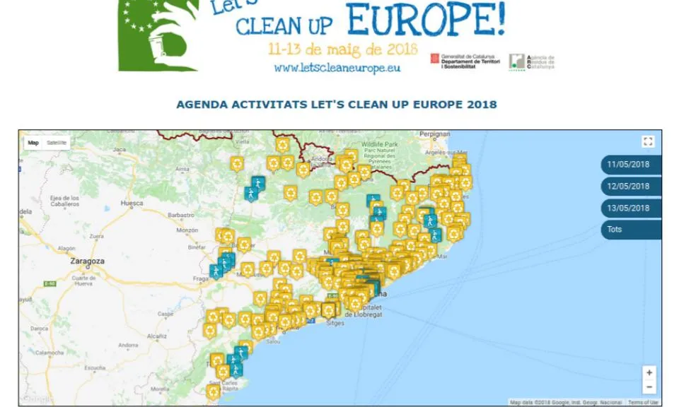 A Catalunya s'ha programat 270 accions de voluntariat ambiental per la Let's Clean Up Cat 2018