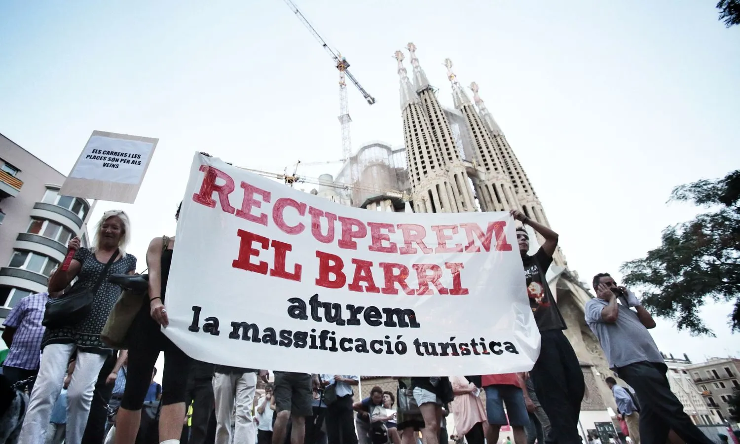 Manifestació del veïnat de Sagrada Família