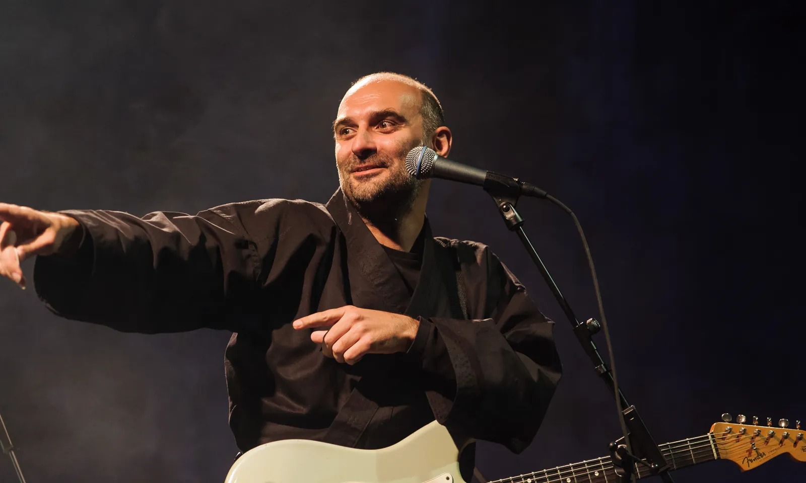 L'artista Joan Miquel Oliver en concert. 