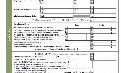 Model 303 per a la liquidació de l'IVA.