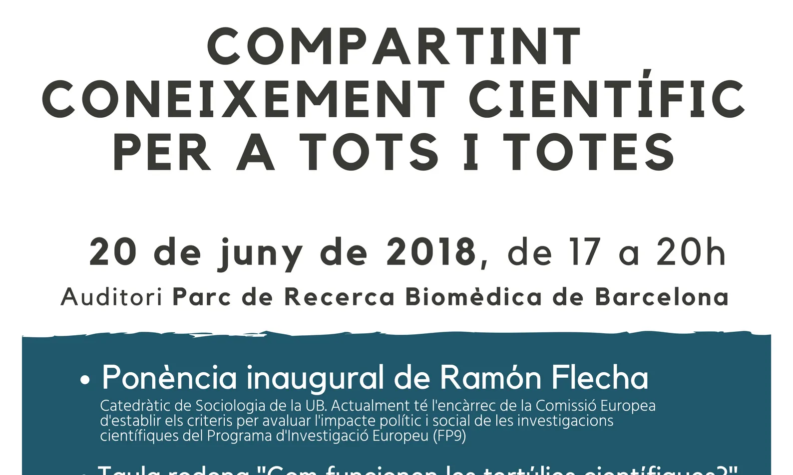 Cartell de la conferència final del projecte
