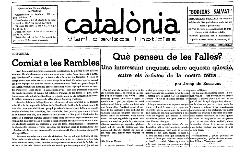 Portada de 1936 del Catalònia