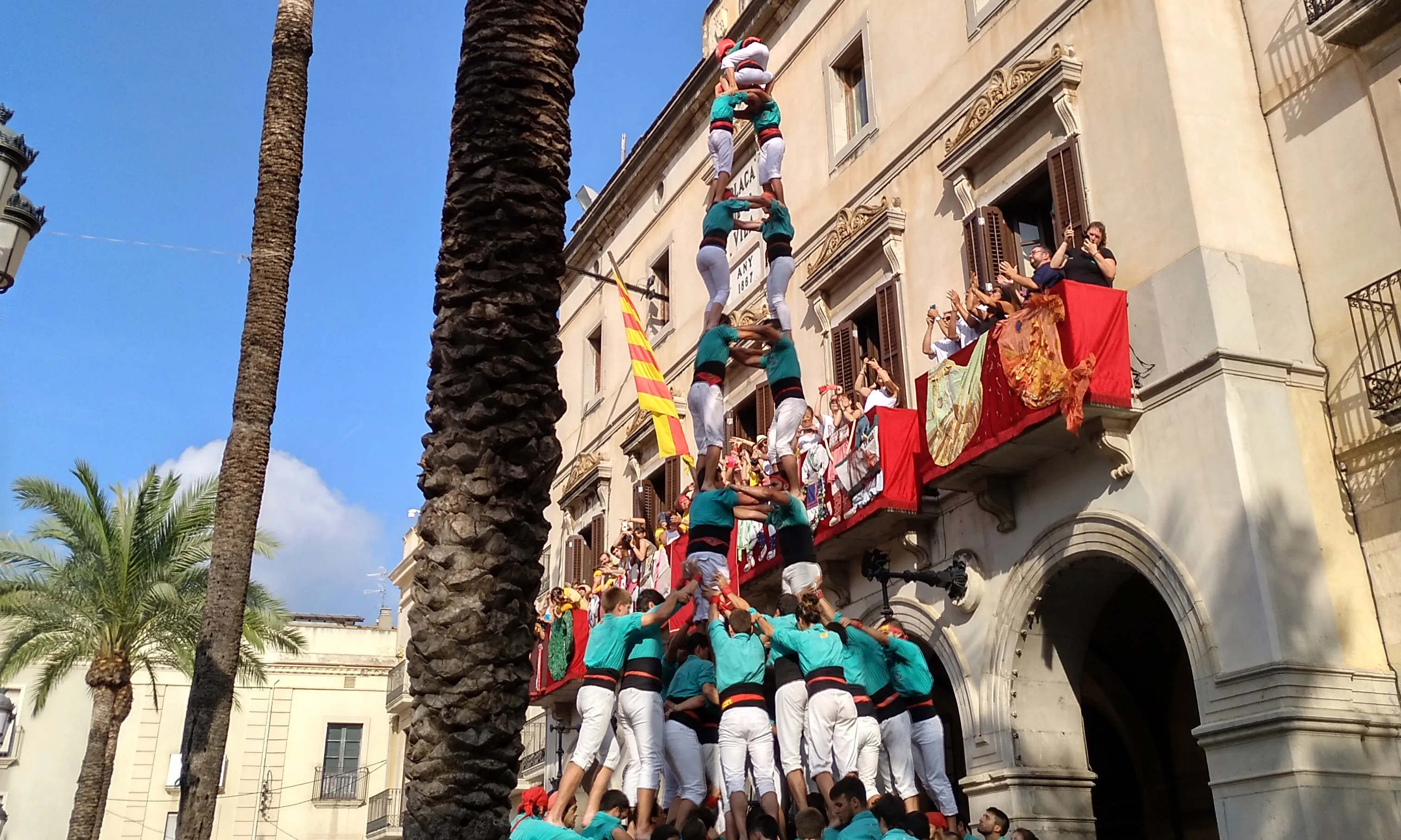 Actuació d'els Verds a la Diada Castellera de Vilanova el 28 d'agost