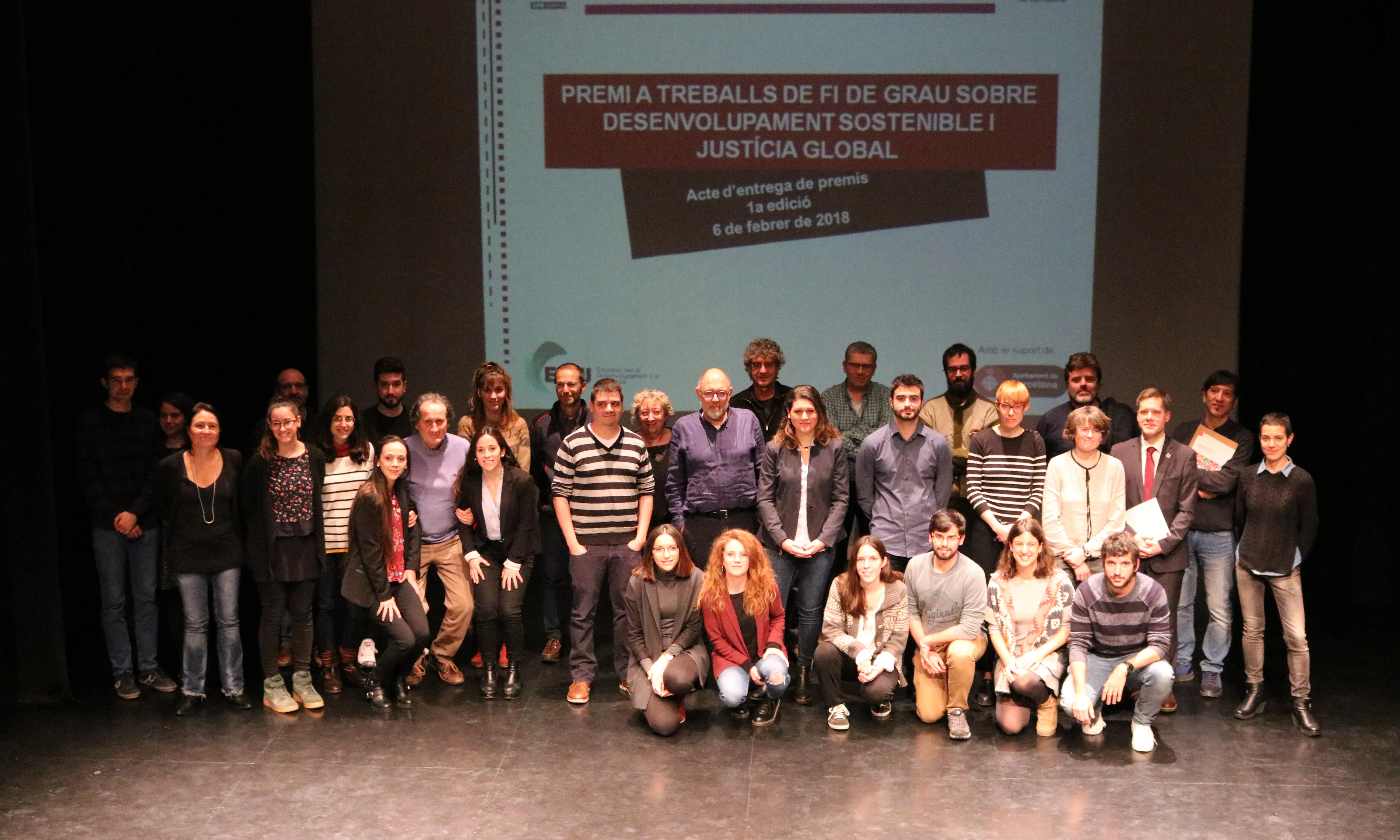 Totes les persones participants del l'acte d'entrega de Premis.