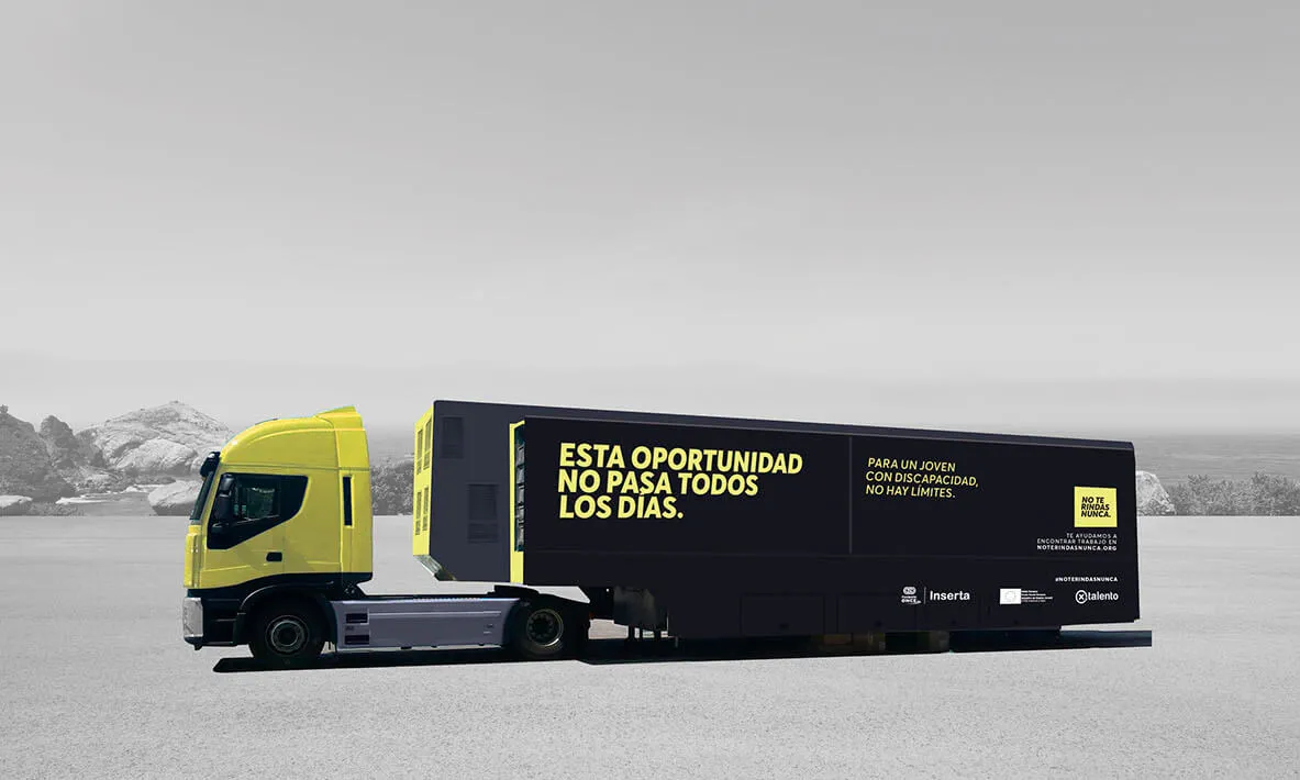 Camió de 'No te rindas nunca' en ruta