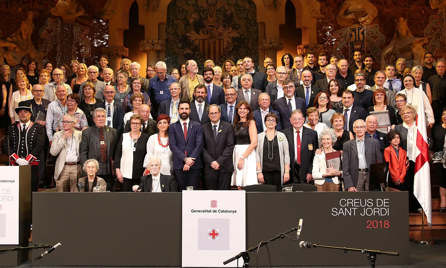 Personalitats i entitats guardonades amb la Creu de Sant Jordi 2018
