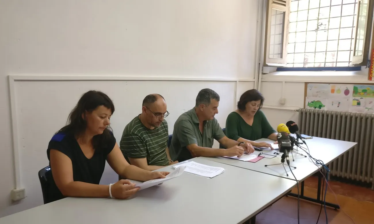 Les entitats signants del manifest van fer una roda de premsa el 9 de juliol de 2018