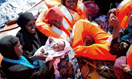 Proactiva Open Arms rescatant persones al mar