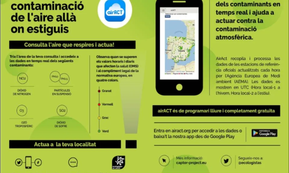 L'app també forma part d'una campanya per informar sobre les dades de contaminació i els efectes dels contaminats, per tal de convidar acada persona a sumar-se a les demandes d'entitats i col·lectius científics per la presa de mesures en l'administració.