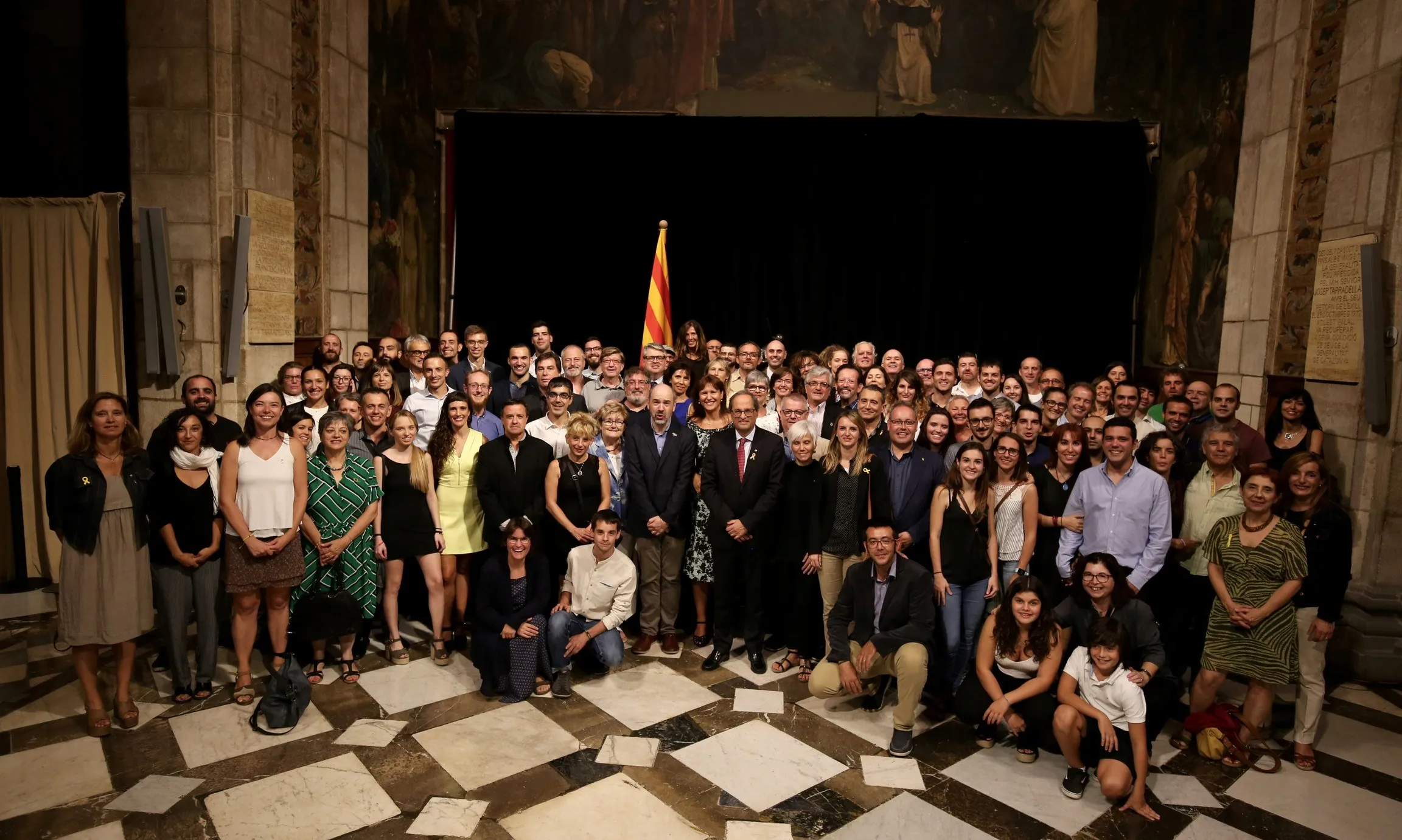 El president Quim Torra rep els ambaixadors de la cultura popular catalana. Foto: Generalitat de Catalunya