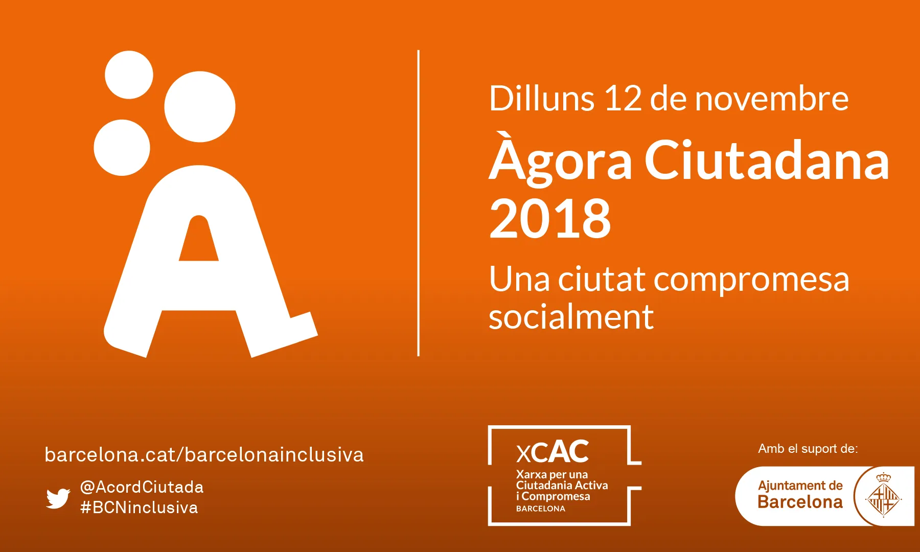 Cartell de l'Àgora Ciutadana 2018.