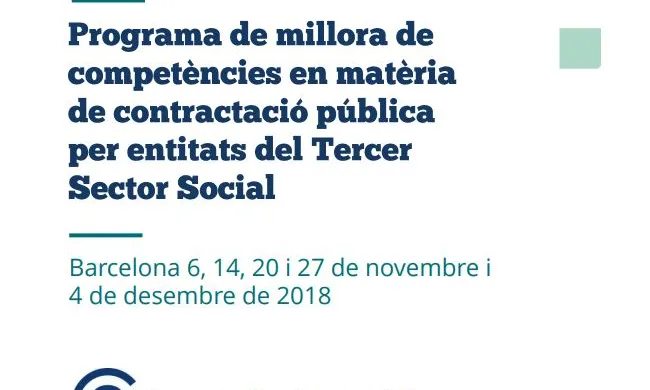 Cartell programa de millora competencial en contractació pública per a entitats
