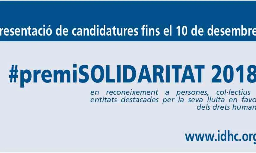 Premi Solidaritat 2018