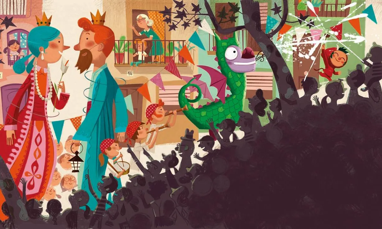 Il·lustració de Sebastià Serra del llibre ‘Gegants’ de l’Editorial El cep i la nansa.