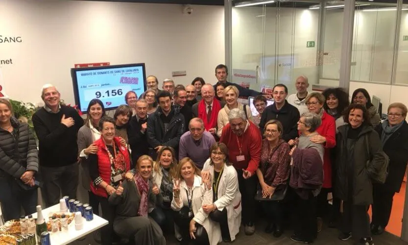 Foto de grup a l'Hospital de Sant Pau