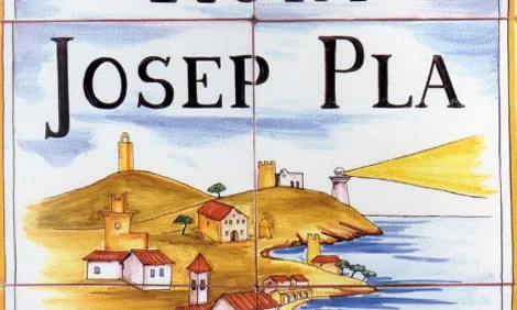 Cartell de la Ruta Josep Pla organitzada per la Fundació Josep Pla. 
