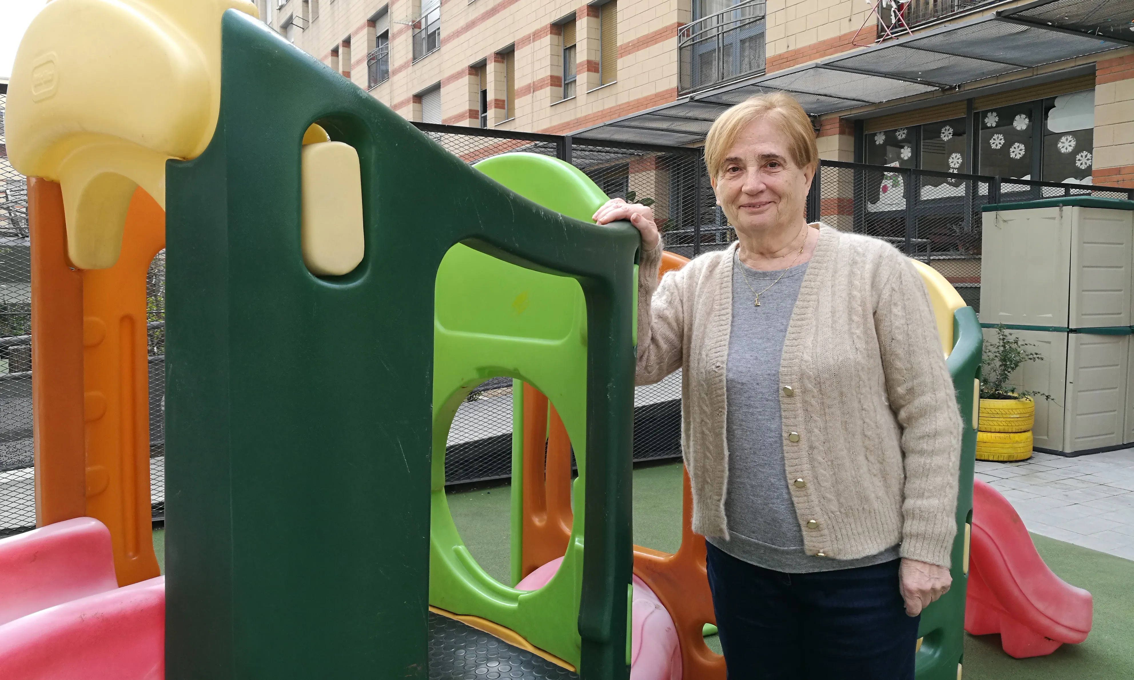 Lita Alvarez, al pati del SAIF de la Fundació Quatre Vents