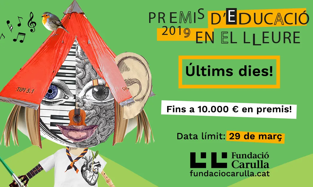 Últims dies per presentar-se als Premis d'Educació en el Lleure 2019!