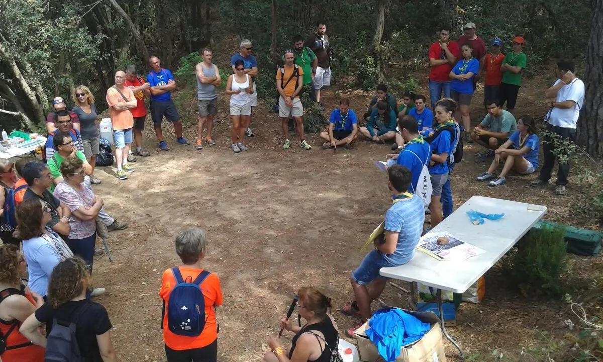 L'Agrupament Escolta Montnegre i l'Associació Amics Escoltes del Montnegre a Sant Andreu de l'Arboceda (Parc del Montnegre)