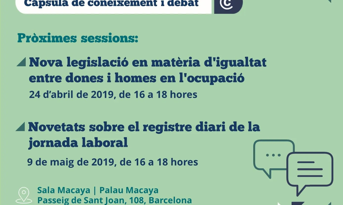 Cartell de les càpsules de coneixement i debat de La Confederació