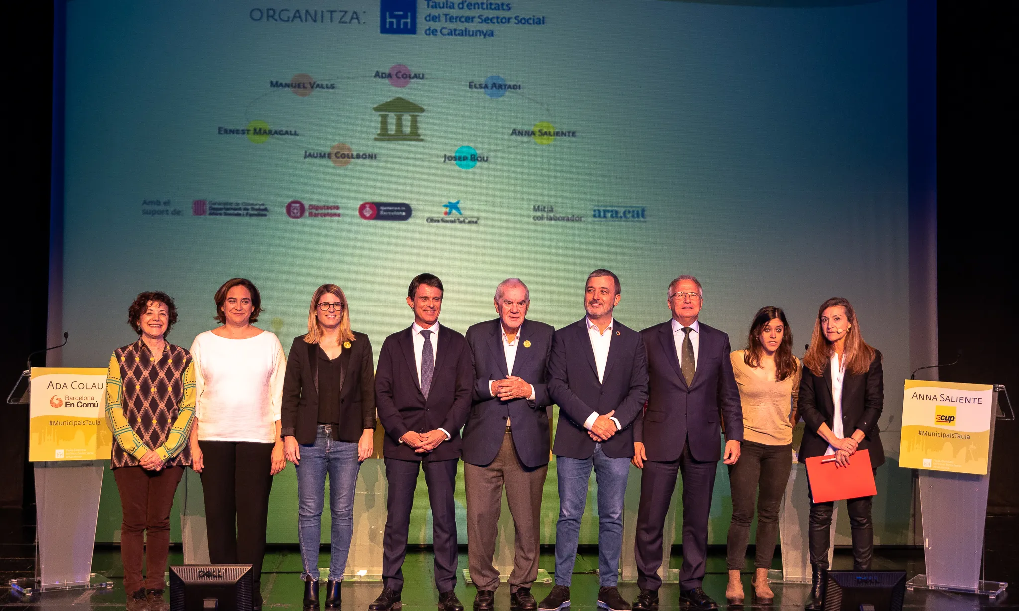 Alcaldables a l'Ajuntament de Barcelona en un debat organitzat per la Taula del Tercer Sector.