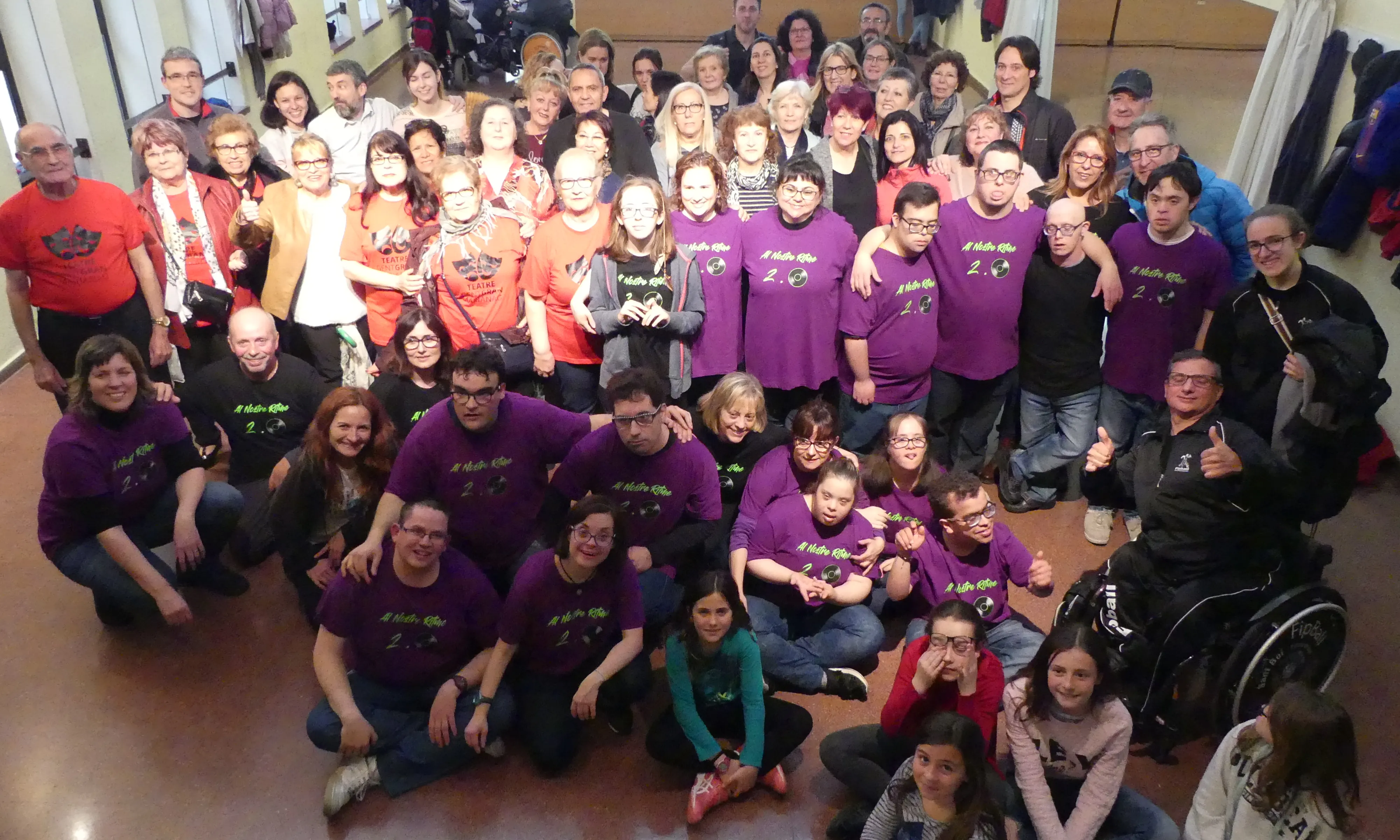 L'equip comunitari de 'Marianao TéCor', en una flashmob. 